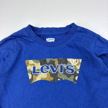Load image into Gallery viewer, Boys Levis, blue cotton long sleeve tee / top, wash fade, FUC, size 4,  
