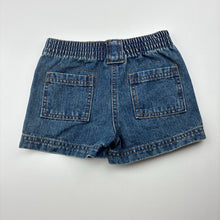 Load image into Gallery viewer, Boys Dymples, vintage denim shorts, elasticated, GUC, size 00,  