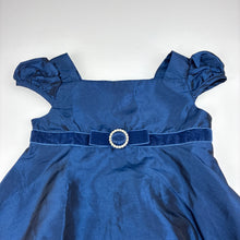 Load image into Gallery viewer, Girls Cherokee, navy formal / party dress, GUC, size 2, L: 51cm