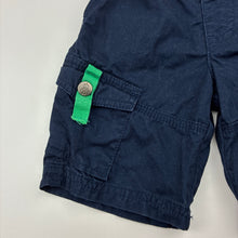 Load image into Gallery viewer, Boys Target, navy cotton cargo shorts, elasticated, GUC, size 00,  