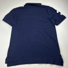 Load image into Gallery viewer, Boys Polo Ralph Lauren, navy cotton polo shirt, large pony, no size, armpit to armpit: 41cm, GUC, size 12-14,  