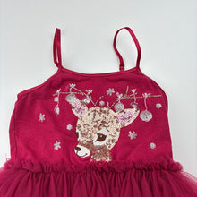Load image into Gallery viewer, Girls Cotton On, cotton lined Christmas tulle party dress, *small hole back skirt*, FUC, size 3, L: 50cm at front