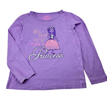 Load image into Gallery viewer, Girls H+T, cotton long sleeve tee / top, princess, FUC, size 6,  