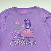 Load image into Gallery viewer, Girls H+T, cotton long sleeve tee / top, princess, FUC, size 6,  