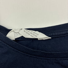 Load image into Gallery viewer, Girls H&amp;M, navy cotton tee / top, birds, FUC, size 5-6,  