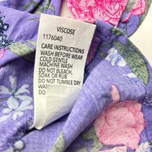 Load image into Gallery viewer, Girls KID, floral viscose tie front top, marks on front, FUC, size 7,  