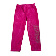 Load image into Gallery viewer, Girls Barbie, pink velour leggings, elasticated, Inside leg: 30cm, GUC, size 3,  