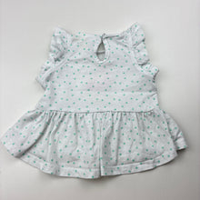 Load image into Gallery viewer, Girls Baby Berry, spotted cotton top, flamingo, FUC, size 000,  