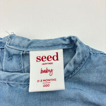 Load image into Gallery viewer, Girls Seed, blue lyocell ruffle top, GUC, size 000,  