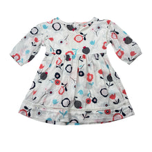 Load image into Gallery viewer, Girls Country Road, lightweight floral cotton long sleeve dress, FUC, size 000, L: 35cm