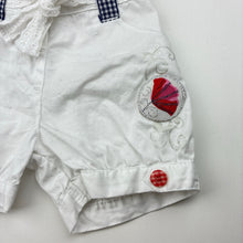 Load image into Gallery viewer, Girls Baby Baby, lightweight cotton shorts, elasticated, GUC, size 0000,  