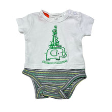 Load image into Gallery viewer, Boys Pumpkin Patch, embroidered cotton bodysuit / romper, GUC, size 0000,  