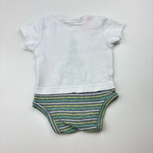 Load image into Gallery viewer, Boys Pumpkin Patch, embroidered cotton bodysuit / romper, GUC, size 0000,  