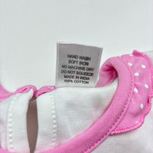 Load image into Gallery viewer, Girls Annie, pink &amp; white cotton short sleeve top, EUC, size 0,  