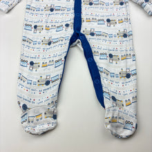 Load image into Gallery viewer, Boys Ollie's Place, cotton coverall / romper, trains, GUC, size 000,  