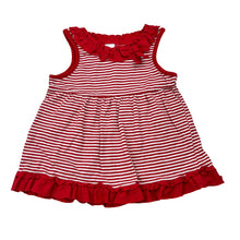 Load image into Gallery viewer, Girls Baby Biz, red &amp; white stripe cotton top, EUC, size 0,  