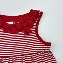 Load image into Gallery viewer, Girls Baby Biz, red &amp; white stripe cotton top, EUC, size 0,  