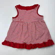 Load image into Gallery viewer, Girls Baby Biz, red &amp; white stripe cotton top, EUC, size 0,  