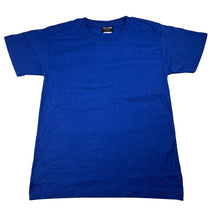 Load image into Gallery viewer, Unisex Oz Mate, blue cotton tee / top, light marks left sleeve, FUC, size 8,  