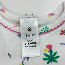 Load image into Gallery viewer, Girls Target, soft feel cotton bodysuit / romper, GUC, size 000,  