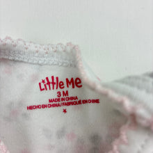 Load image into Gallery viewer, Girls Little Me, floral cotton bodysuit / romper, EUC, size 3 months,  