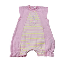 Load image into Gallery viewer, Girls LE BON, embroidered cotton romper, rabbit, EUC, size 000,  