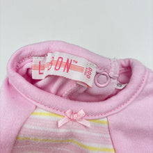 Load image into Gallery viewer, Girls LE BON, embroidered cotton romper, rabbit, EUC, size 000,  