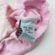 Load image into Gallery viewer, Girls LE BON, embroidered cotton romper, rabbit, EUC, size 000,  