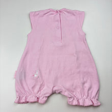 Load image into Gallery viewer, Girls LE BON, embroidered cotton romper, rabbit, EUC, size 000,  