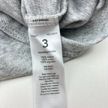 Load image into Gallery viewer, Girls Carters, grey marle cotton bodysuit / romper, GUC, size 3 months,  