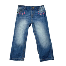 Load image into Gallery viewer, Girls Matalan, blue denim jeans, adjustable, Inside leg: 29.5cm, FUC, size 1,  