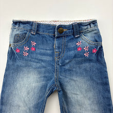 Load image into Gallery viewer, Girls Matalan, blue denim jeans, adjustable, Inside leg: 29.5cm, FUC, size 1,  