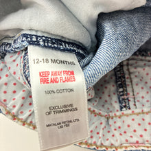 Load image into Gallery viewer, Girls Matalan, blue denim jeans, adjustable, Inside leg: 29.5cm, FUC, size 1,  