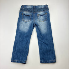 Load image into Gallery viewer, Girls Matalan, blue denim jeans, adjustable, Inside leg: 29.5cm, FUC, size 1,  