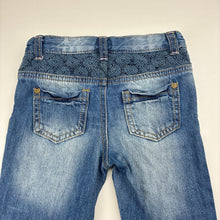 Load image into Gallery viewer, Girls Matalan, blue denim jeans, adjustable, Inside leg: 29.5cm, FUC, size 1,  