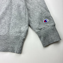 Load image into Gallery viewer, Unisex Champion, Authentic grey marle cotton sweater / jumper, armpit to armpit: 45cm, shoulder to cuff: 49cm, GUC, size 9-10,  