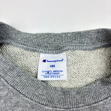 Load image into Gallery viewer, Unisex Champion, Authentic grey marle cotton sweater / jumper, armpit to armpit: 45cm, shoulder to cuff: 49cm, GUC, size 9-10,  