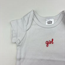 Load image into Gallery viewer, Girls Target, white cotton bodysuit / romper, girl, FUC, size 0000,  