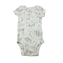 Load image into Gallery viewer, Girls Carter's, cute cotton bodysuit / romper, swans, EUC, size 0000,  