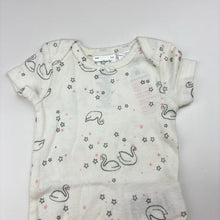 Load image into Gallery viewer, Girls Carter's, cute cotton bodysuit / romper, swans, EUC, size 0000,  