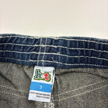 Load image into Gallery viewer, Boys H&amp;T, dark denim pants, elasticated, Inside leg: 38cm, EUC, size 3,  