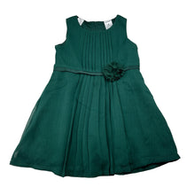 Load image into Gallery viewer, Girls Carter's, bottle green lined tulle party dress, EUC, size 0, L: 42cm