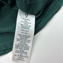 Load image into Gallery viewer, Girls Carter's, bottle green lined tulle party dress, EUC, size 0, L: 42cm