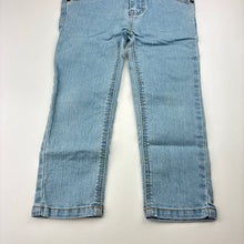Load image into Gallery viewer, Girls Cotton On, blue stretch denim jeans, adjustable, Inside leg: 34.5cm, GUC, size 3,  