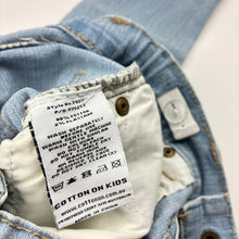Load image into Gallery viewer, Girls Cotton On, blue stretch denim jeans, adjustable, Inside leg: 34.5cm, GUC, size 3,  