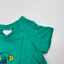 Load image into Gallery viewer, Boys Target, green cotton t-shirt / top, skateboard, EUC, size 00,  