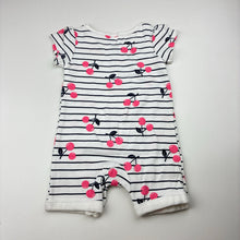 Load image into Gallery viewer, Girls Tiny Little Wonders, soft cotton romper, cherries, EUC, size 000,  