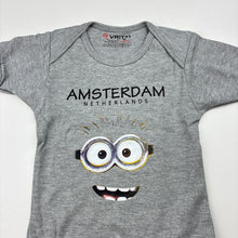 Load image into Gallery viewer, Boys VRITTI, soft cotton bodysuit / romper, Amsterdam, GUC, size 00,  