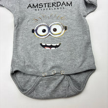 Load image into Gallery viewer, Boys VRITTI, soft cotton bodysuit / romper, Amsterdam, GUC, size 00,  