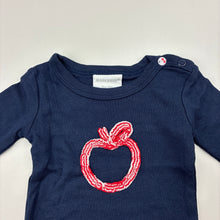 Load image into Gallery viewer, Girls Marquise, navy soft cotton long sleeve top, EUC, size 000,  